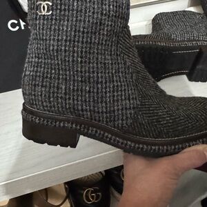 CHANEL Black and Gray Sole